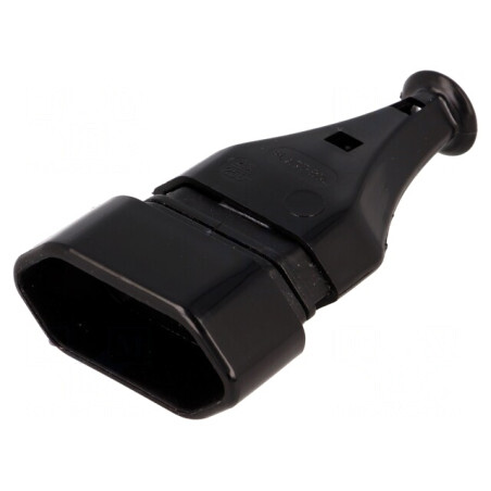Conector Alimentare AC Mamă Soclu 2P 250V 2.5A Negru | Electronic-mag.ro | Componente Electronice