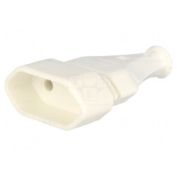 Conector Alimentare AC Mamă 2P Alb 250V 2.5A | Electronic-mag.ro | Componente Electronice