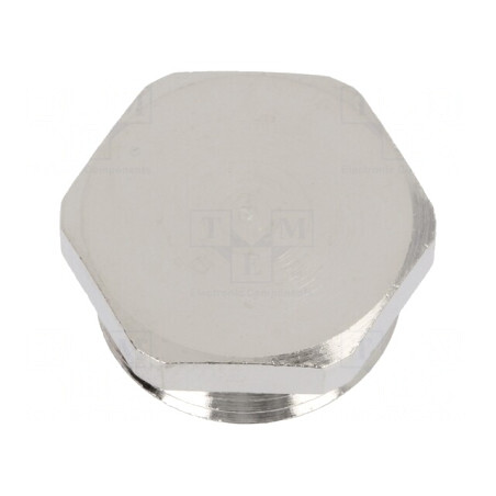 Capac de protecție PG11 IP54 alamă nichelată | Electronic-mag.ro | Componente Electronice