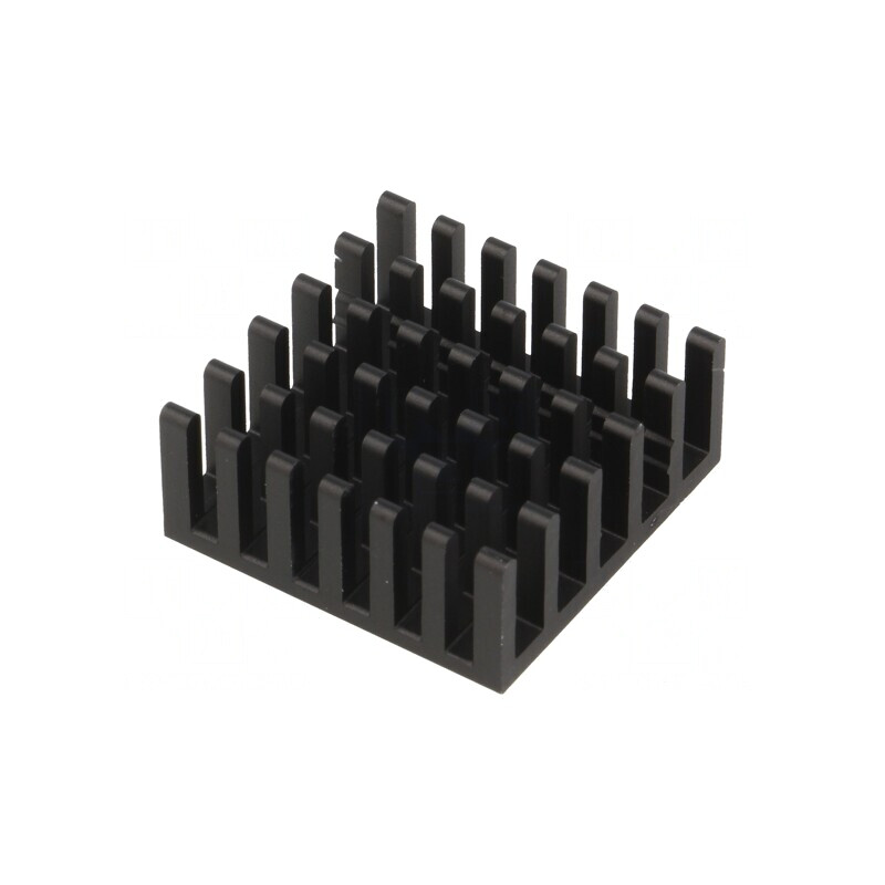 Radiator Aluminiu Negru 23x23x10 mm | Electronic-mag.ro | Componente Electronice