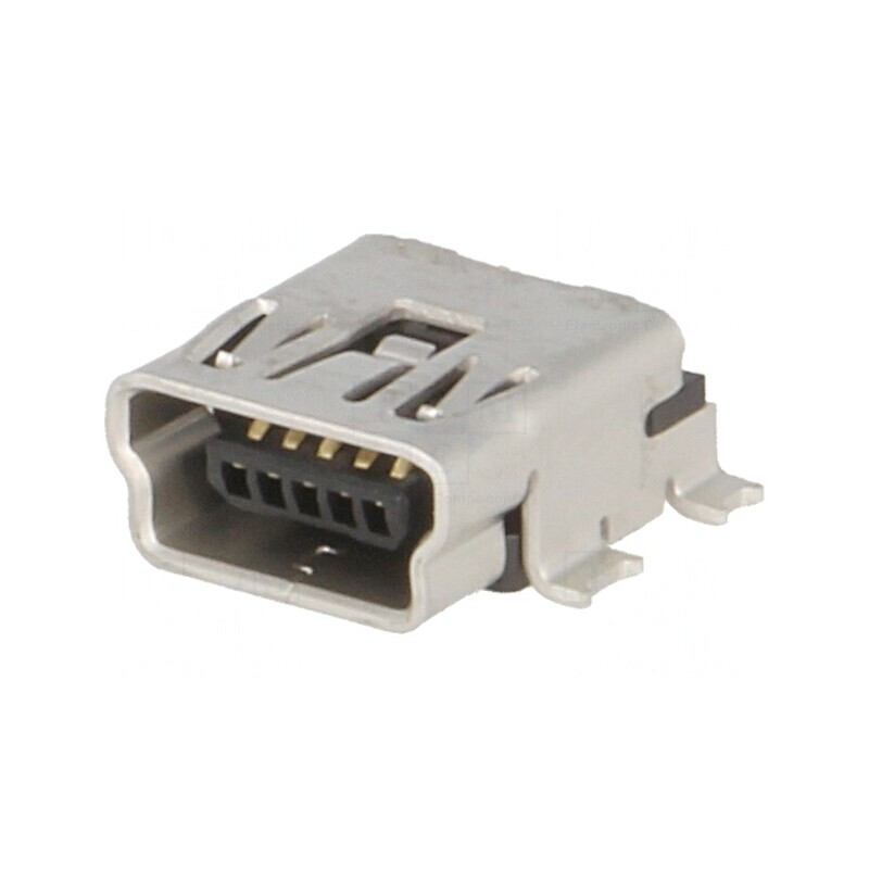 Soclu USB Mini B pentru PCB SMT 5 pini Orizontal | Electronic-mag.ro | Componente Electronice