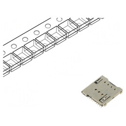 Conector Micro SIM Push-Push SMT aurit | Electronic-mag.ro | Componente Electronice
