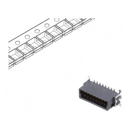 Conector PCB-PCB Tată 16 PIN 1,27mm Termoplast | Electronic-mag.ro | Componente Electronice