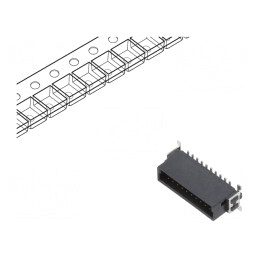 Conector PCB-PCB Tată 20 PIN 1.27mm Termoplast 55-125°C | Electronic-mag.ro | Componente Electronice