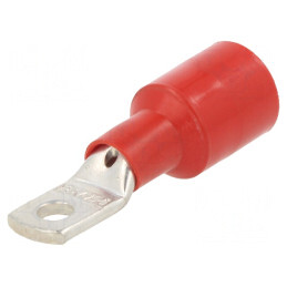 Vârf Inelar Izolat Roșu M6 25mm2 6,3mm | Electronic-mag.ro | Componente Electronice