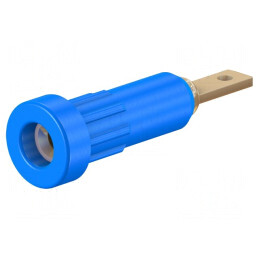 Soclu Banană 2mm 10A Albastru Pe Panou | Electronic-mag.ro | Componente Electronice