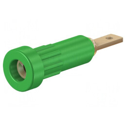 Soclu Banană 2mm 10A Verde pentru Panou