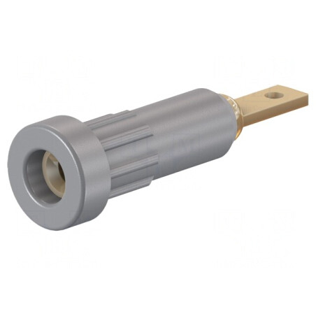 Soclu banană 2mm 10A gri panou 60VDC | Electronic-mag.ro | Componente Electronice