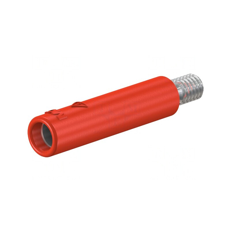 Soclu Banană 4mm 32A Roșu Nichelat cu Izolație | Electronic-mag.ro | Componente Electronice