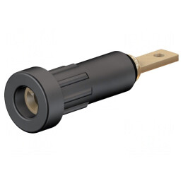 Soclu Banană 2mm 10A Negru Panou | Electronic-mag.ro | Componente Electronice