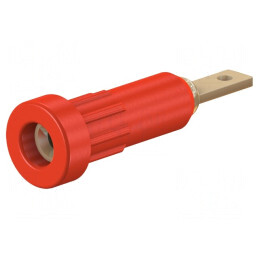 Soclu Banană 2mm 10A Roșu Panou | Electronic-mag.ro | Componente Electronice