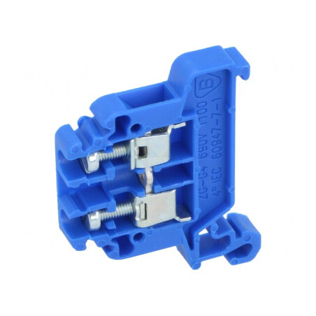 Îmbinare Șine 0.5-4mm2 2 Borne Albastră TS35 | Electronic-mag.ro | Componente Electronice
