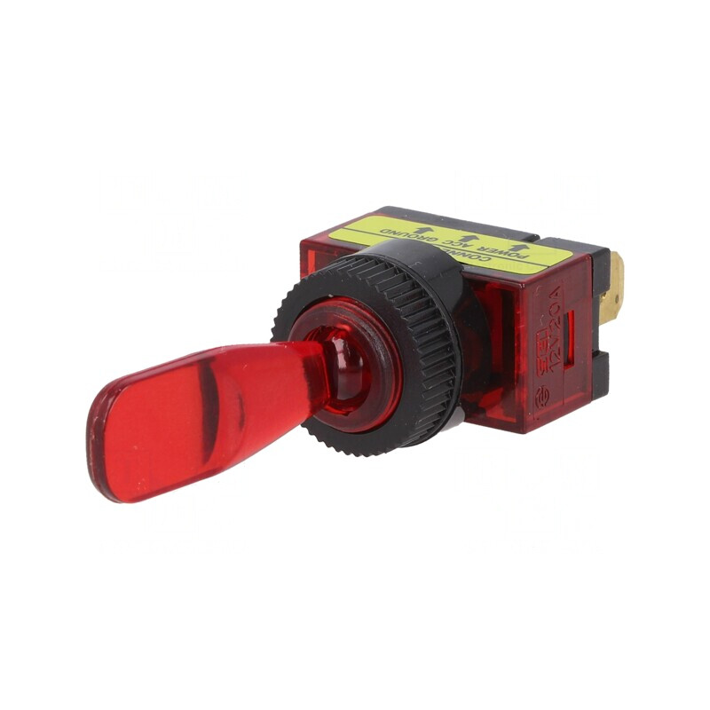 Comutator Basculant SPST ON-OFF 20A 12VDC Manetă Plată | Electronic-mag.ro | Componente Electronice