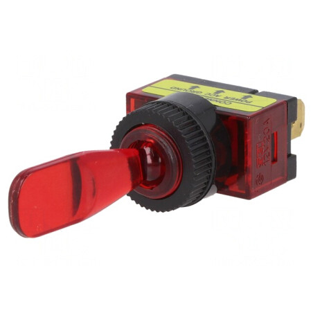 Comutator Basculant SPST ON-OFF 20A 12VDC Manetă Plată | Electronic-mag.ro | Componente Electronice