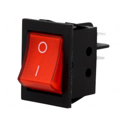Comutator Rocker DPST ON-OFF 15A 250VAC Roșu | Electronic-mag.ro | Componente Electronice