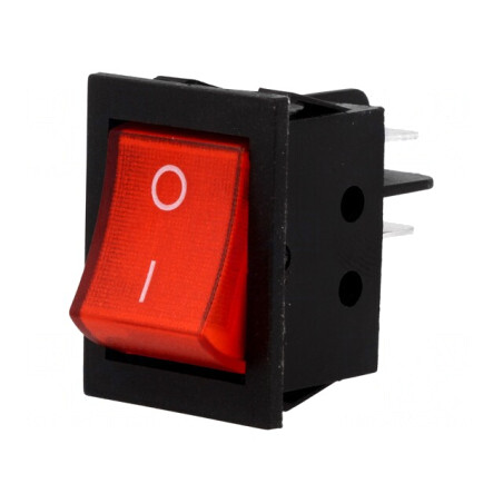 Comutator Rocker DPST ON-OFF 15A 250VAC Roșu | Electronic-mag.ro | Componente Electronice