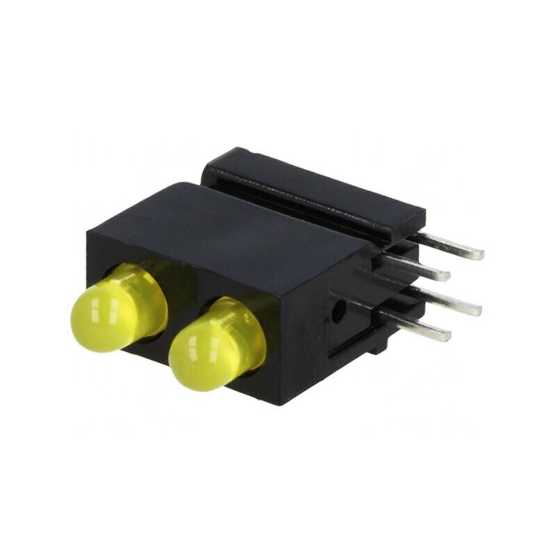 LED Galben 3mm cu 2 Diode 20mA 60° | Electronic-mag.ro | Componente Electronice