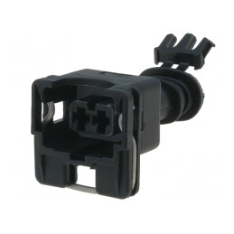 Conector Auto JPT Mamă 2 Pini Negru | Electronic-mag.ro | Componente Electronice