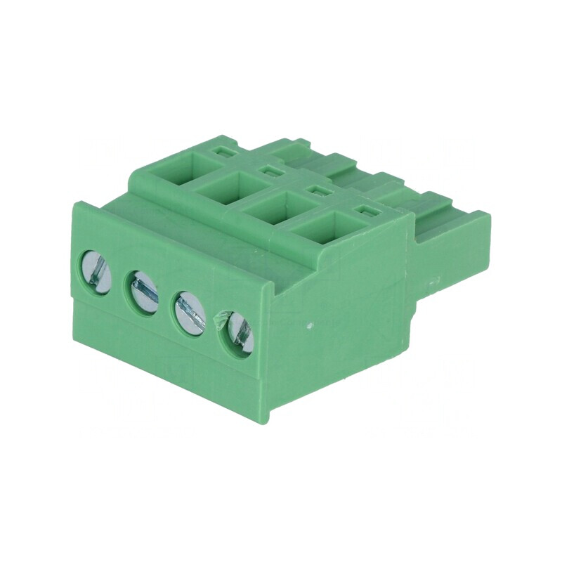Regletă Conexiuni Deconectabilă 5mm cu 4 Piste în Unghi | Electronic-mag.ro | Componente Electronice