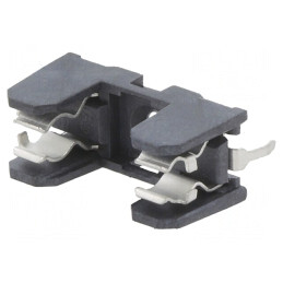 Clemă Siguranțe Cilindrice THT 5x20mm 10A Neagră | Electronic-mag.ro | Componente Electronice