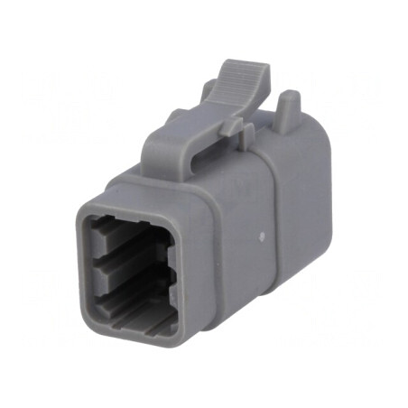 Conector cablu-cablu ATM 6 PIN mamă gri IP67 | Electronic-mag.ro | Componente Electronice