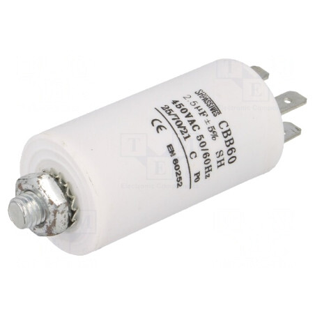 Condensator Funcționare Motoare 2.5uF 450V | Electronic-mag.ro | Componente Electronice