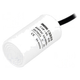Condensator pentru Motoare 3uF 450V Ø35x60mm | Electronic-mag.ro | Componente Electronice