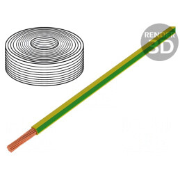 Cablu Cu PVC Verde-Galben 1x1mm2 100m | Electronic-mag.ro | Componente Electronice