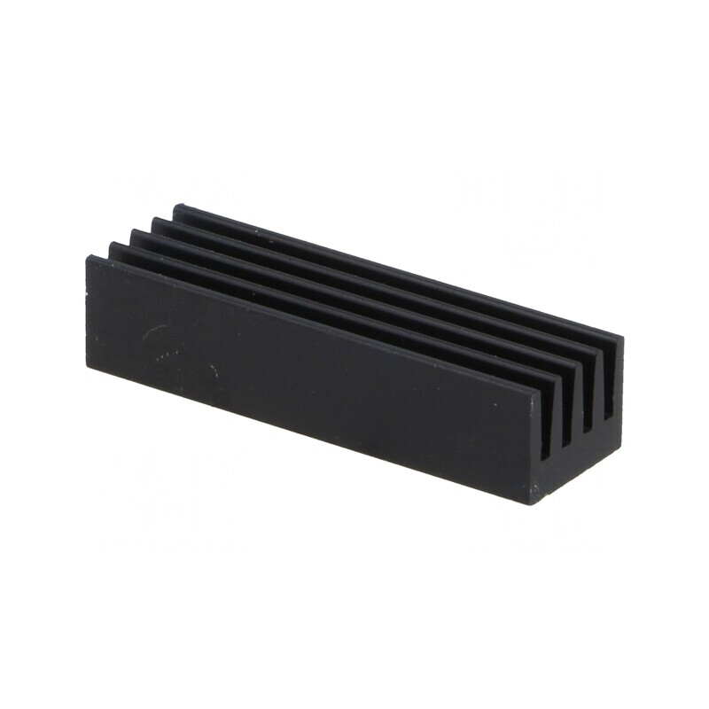 Radiator Aluminiu Negru 26mm x 8mm x 6mm | Electronic-mag.ro | Componente Electronice