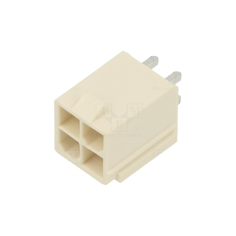 Soclu cablu-placă Mini-Fit Jr 4,2mm 4 PIN THT 13A drept | Electronic-mag.ro | Componente Electronice