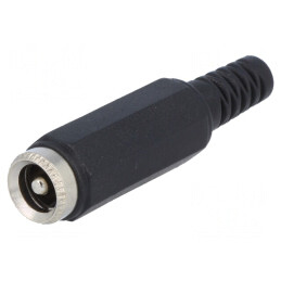 Mufă Alimentare DC Tată 5.5x2.5mm pe Cablu Drept | Electronic-mag.ro | Componente Electronice