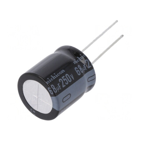 Condensator electrolitic THT 68uF 250V Ø18x20mm | Electronic-mag.ro | Componente Electronice