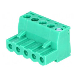 Regletă de Conexiuni Deconectabilă 5mm 5 Piste Dreaptă Mufă | Electronic-mag.ro | Componente Electronice