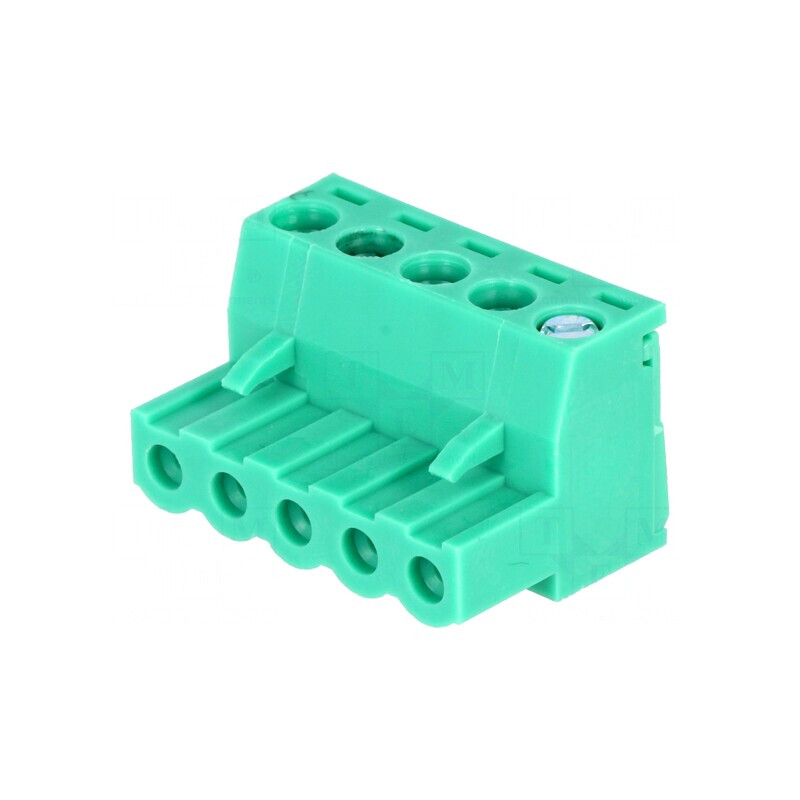 Regletă de Conexiuni Deconectabilă 5mm 5 Piste Dreaptă Mufă | Electronic-mag.ro | Componente Electronice
