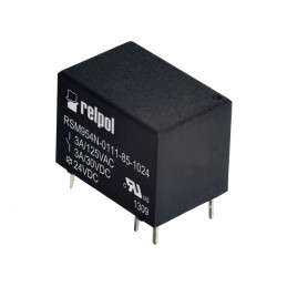 Releu electromagnetic SPDT 24VDC 3A PCB | Electronic-mag.ro | Componente Electronice