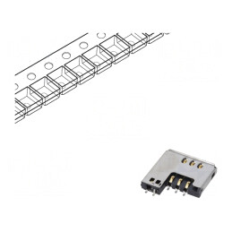 Conector Mini SIM Push-Pull SMT Aurit | Electronic-mag.ro | Componente Electronice