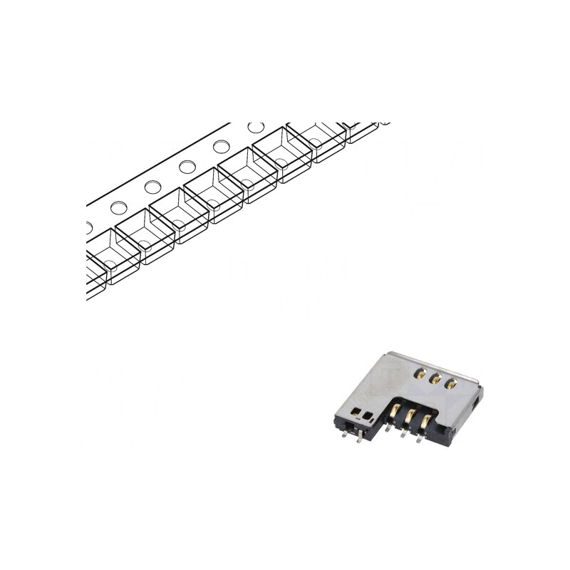 Conector Mini SIM Push-Pull SMT Aurit | Electronic-mag.ro | Componente Electronice