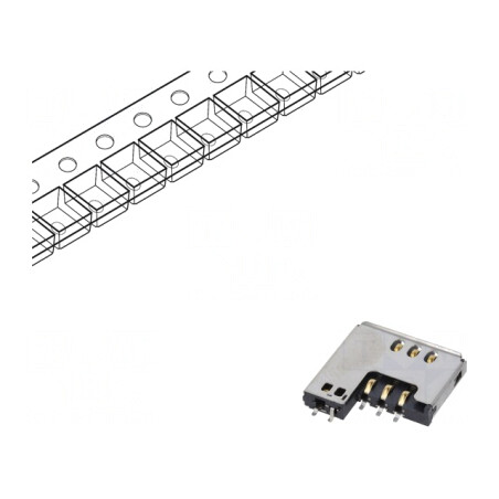 Conector Mini SIM Push-Pull SMT Aurit | Electronic-mag.ro | Componente Electronice