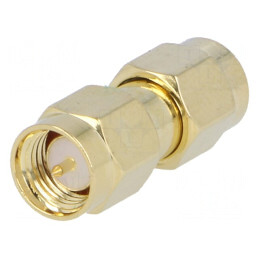 Adaptor SMA Tată-Tată Aurit | Electronic-mag.ro | Componente Electronice