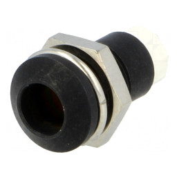 Montură LED 5mm Metal Negru Convex | Electronic-mag.ro | Componente Electronice