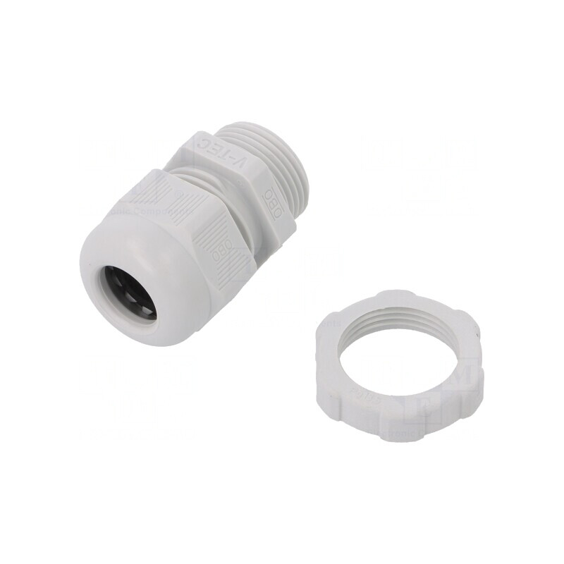 Garnitură Etanșare Poliamidă Gri PG13.5 IP68 | Electronic-mag.ro | Componente Electronice