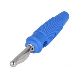 Mufă Banană 4mm Albastră 16A 60VDC | Electronic-mag.ro | Componente Electronice