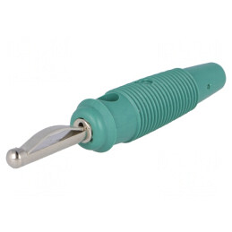 Mufă banană verde 4mm 16A 60VDC 1,5mm2 nichelat  | Electronic-mag.ro | Componente Electronice