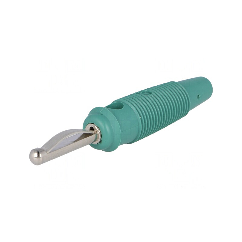 Mufă banană verde 4mm 16A 60VDC 1,5mm2 nichelat  | Electronic-mag.ro | Componente Electronice