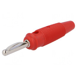 Mufă Banană 4mm Roșie 16A 60VDC Nichelat 1.5mm² | Electronic-mag.ro | Componente Electronice