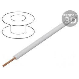Cablu FlexiVolt PVC 0,5mm2 Alb 1,5kV | Electronic-mag.ro | Componente Electronice
