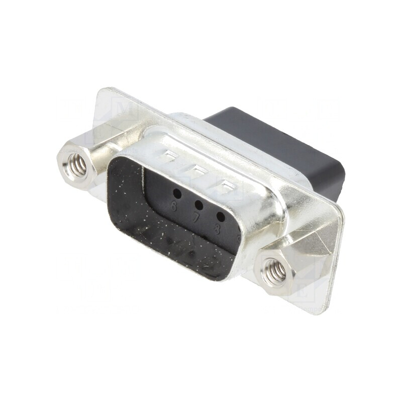 Mufă D-Sub 9 PIN Tată pe Cablu Neagră | Electronic-mag.ro | Componente Electronice