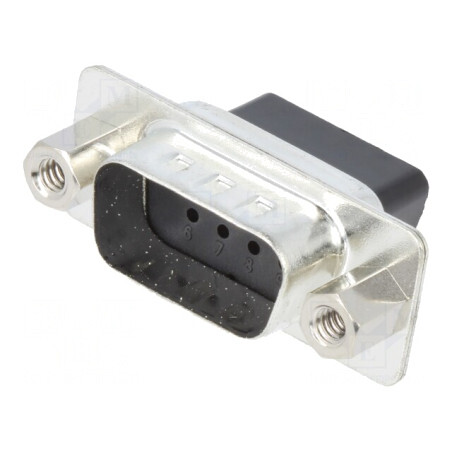Mufă D-Sub 9 PIN Tată pe Cablu Neagră | Electronic-mag.ro | Componente Electronice