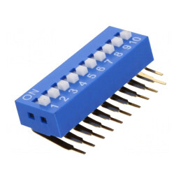 Comutator DIP-SWITCH 10 Secțiuni ON-OFF 12VDC | Electronic-mag.ro | Componente Electronice