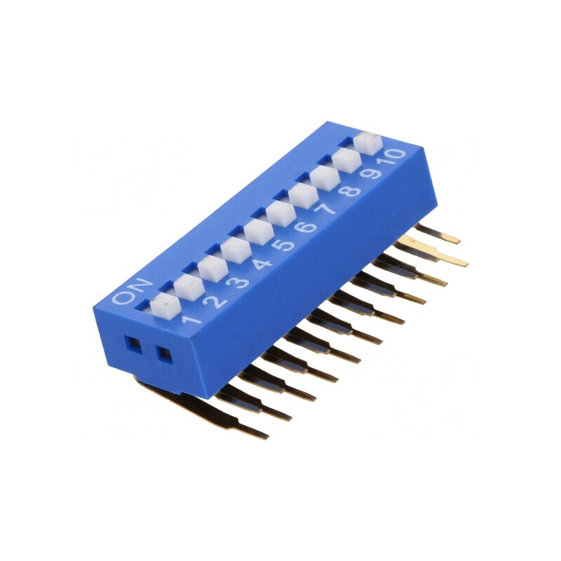 Comutator DIP-SWITCH 10 Secțiuni ON-OFF 12VDC | Electronic-mag.ro | Componente Electronice